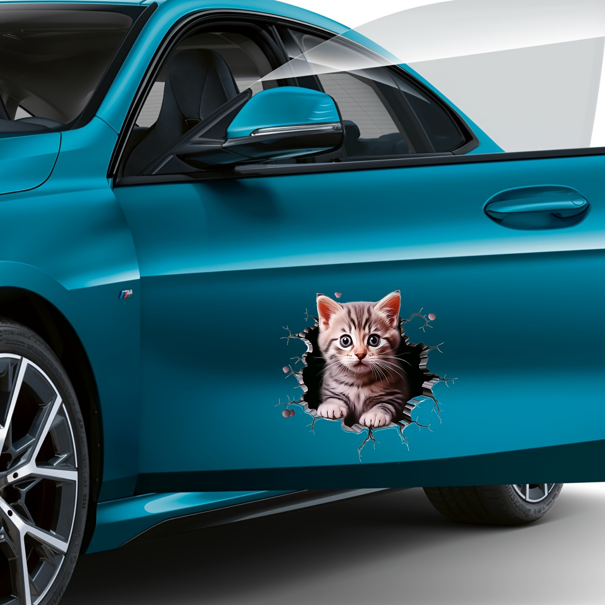Car Accessories On Amazon - Polyvinyl Chloride Cat Pattern Car Decal,