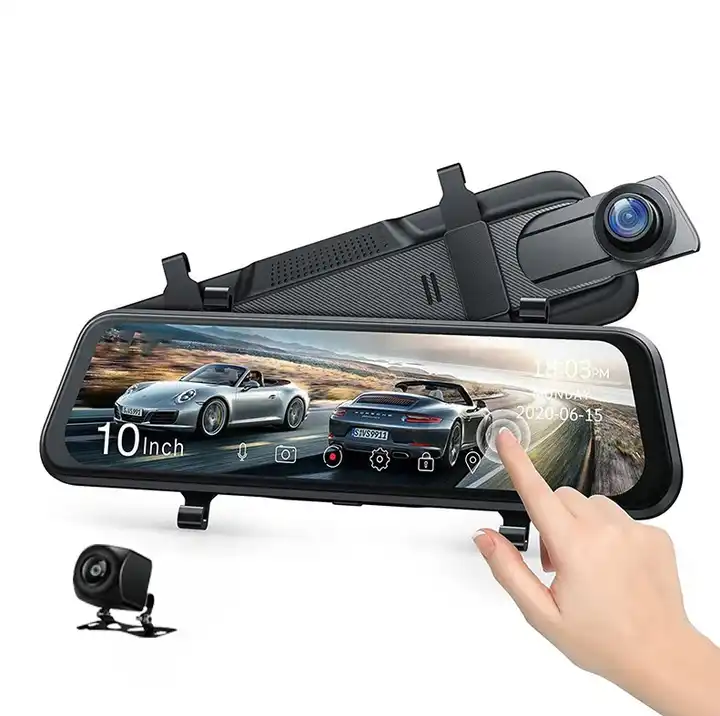 10'' Mirror Dash Cam Night Vis - Rear Camera For Car 评论和价格