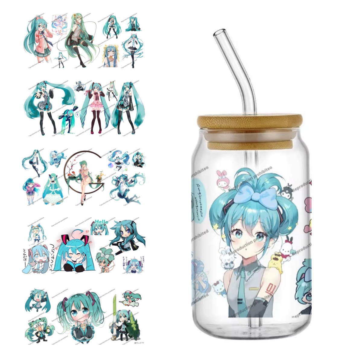 Hatsune Miku UV DTF Cup Wrap 1 - Car Accessories Nz 评论和价格