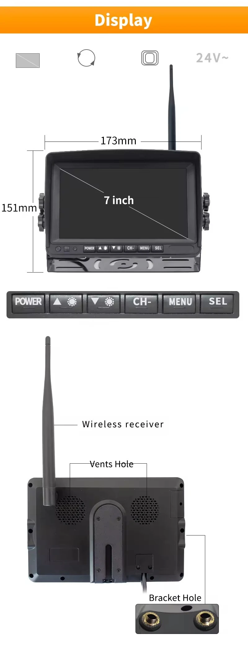 720P Wireless RV Backup Camera - Rear Camera For Car 评论和价格